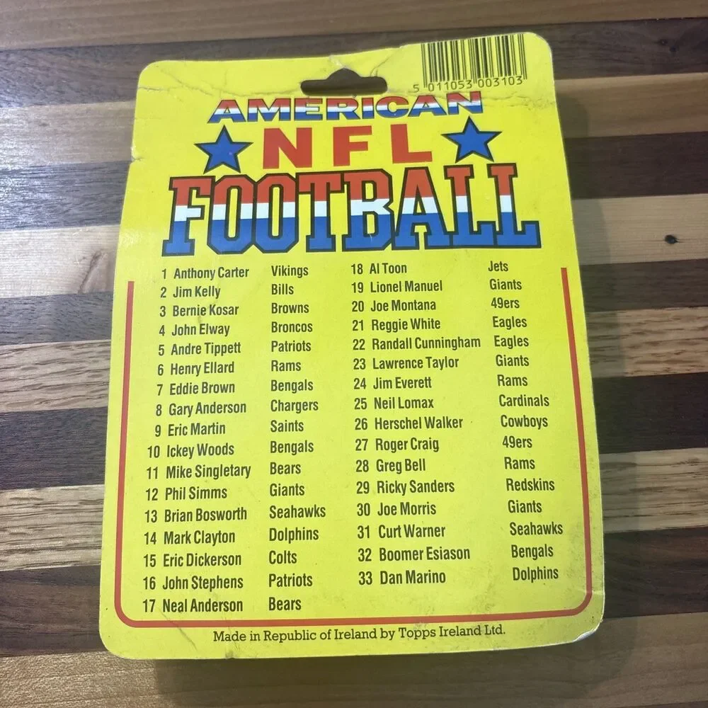 1989 TOPPS UK AMERICAN NFL FOOTBALL SUPERSTAR SET 1-33 FACTORY SEALED